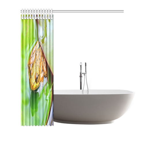 Frog on a Lily-pad Shower Curtain 66"x72"