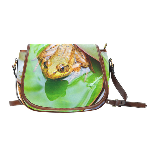 Frog on a Lily-pad Saddle Bag/Small (Model 1649) Full Customization