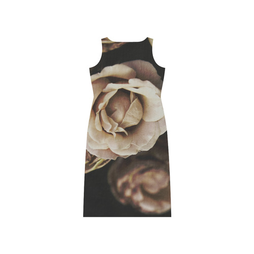 Roses in autumn Phaedra Sleeveless Open Fork Long Dress (Model D08)