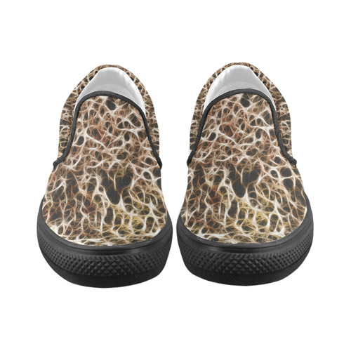 Misty Fur Coral - Jera Nour Men's Unusual Slip-on Canvas Shoes (Model 019)