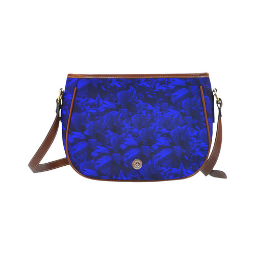 A202 Blue Peaks Abstract Saddle Bag/Small (Model 1649) Full Customization