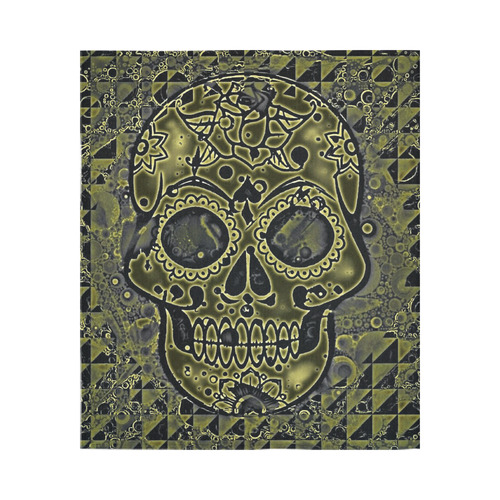 skull golden Cotton Linen Wall Tapestry 51"x 60"