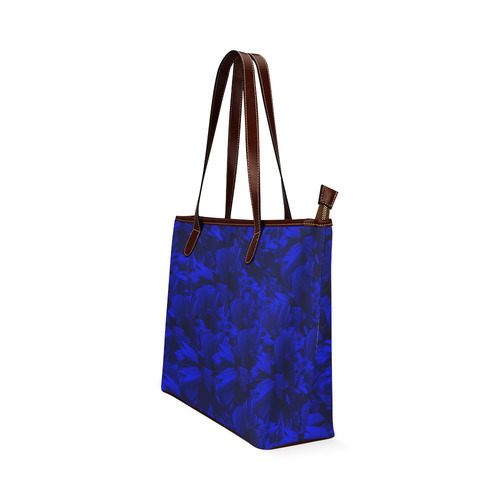 A202 Blue Peaks Abstract Shoulder Tote Bag (Model 1646)