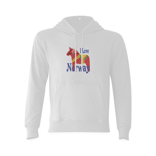 Dalahorse I Love Norway Oceanus Hoodie Sweatshirt (Model H03)