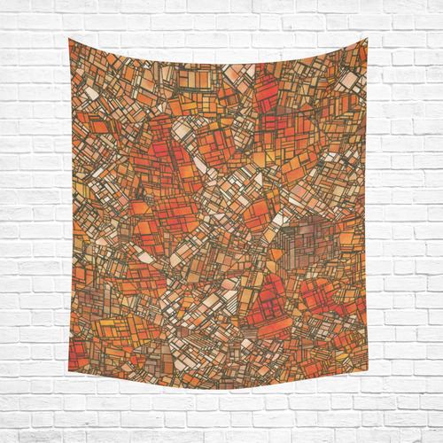 fantasy city maps 3 Cotton Linen Wall Tapestry 51"x 60"