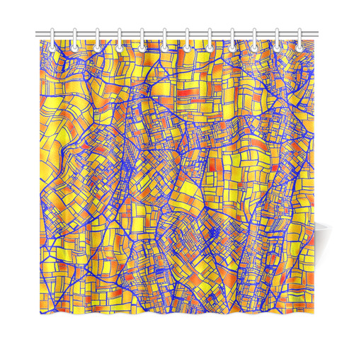 fantasy city maps 5 Shower Curtain 72"x72"