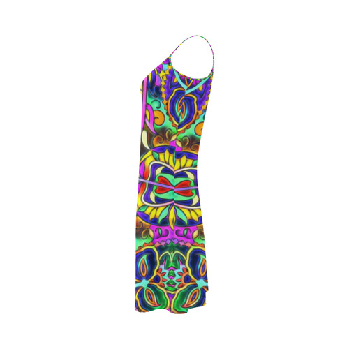 Oriental Ornaments Mosaic multicolored Alcestis Slip Dress (Model D05)