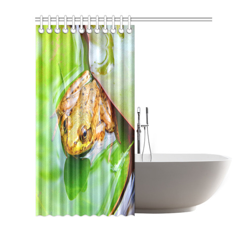 Frog on a Lily-pad Shower Curtain 66"x72"