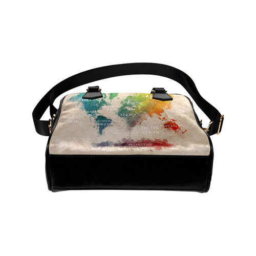 world map Shoulder Handbag (Model 1634)