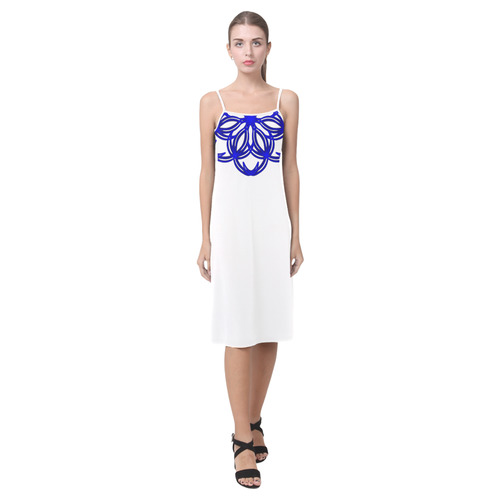 Blue mandala slip dress Alcestis Slip Dress (Model D05)