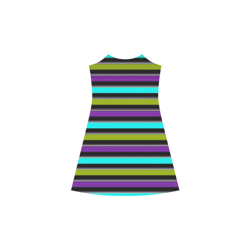 retro stripe 1 Alcestis Slip Dress (Model D05)