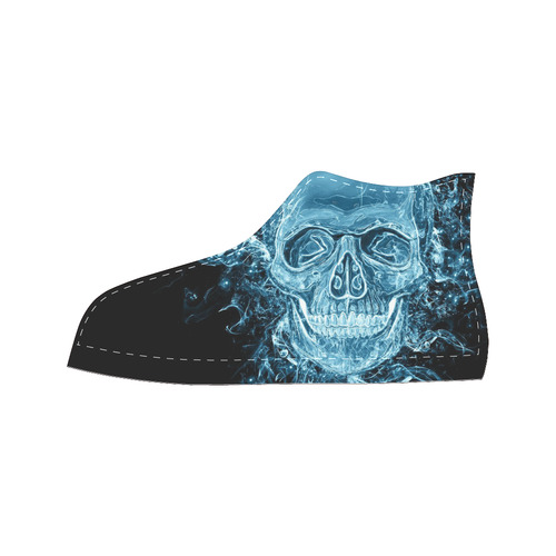 glowing skull Men’s Classic High Top Canvas Shoes /Large Size (Model 017)