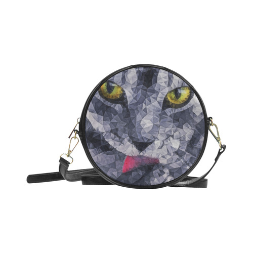 cat tongue Round Sling Bag (Model 1647)