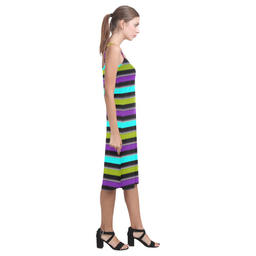 retro stripe 1 Alcestis Slip Dress (Model D05)