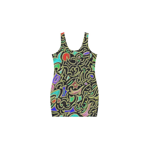 swirl retro Medea Vest Dress (Model D06)