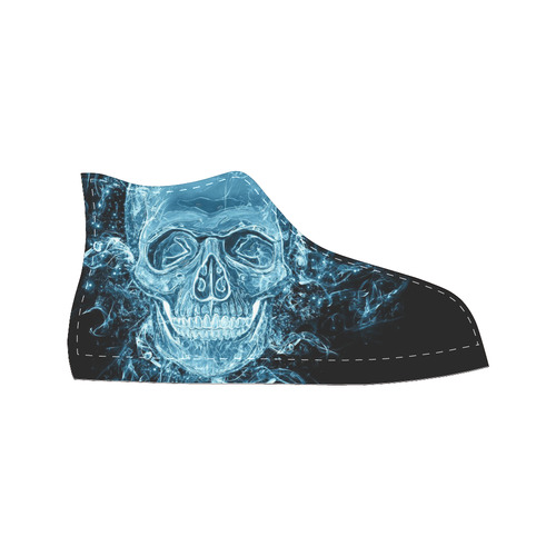 glowing skull Men’s Classic High Top Canvas Shoes /Large Size (Model 017)