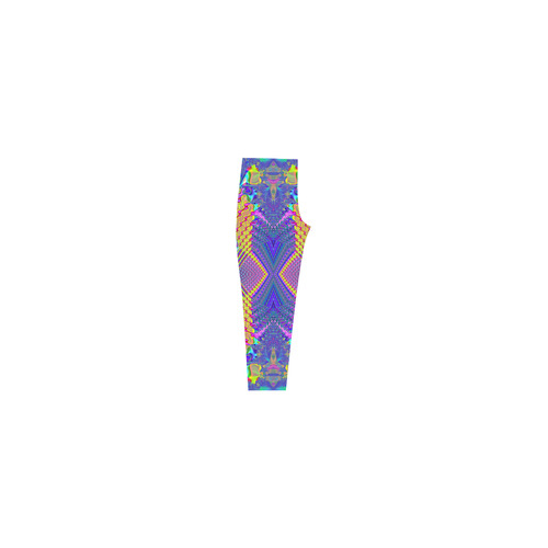 Multicolored Olympic Torches Fractal Abstract Capri Legging (Model L02)