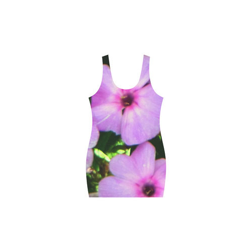 Fuchsia Flowers Medea Vest Dress (Model D06)