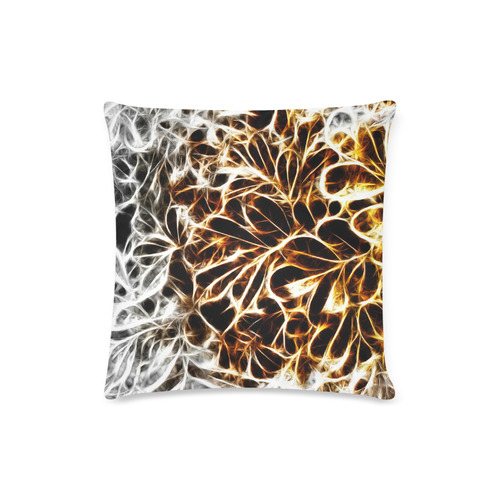 Foliage #10 Gold & Silver - Jera Nour Custom Zippered Pillow Case 16"x16"(Twin Sides)