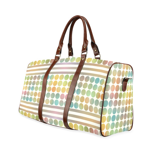 Dots and Stripes Waterproof Travel Bag/Large (Model 1639)