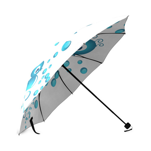 Sea horses in blue Foldable Umbrella (Model U01)