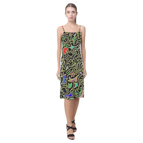 swirl retro Alcestis Slip Dress (Model D05)