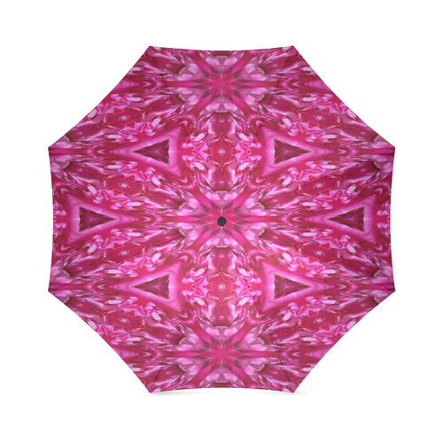 Pink Cabbage Rose Foldable Umbrella (Model U01)