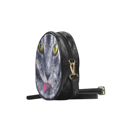 cat tongue Round Sling Bag (Model 1647)