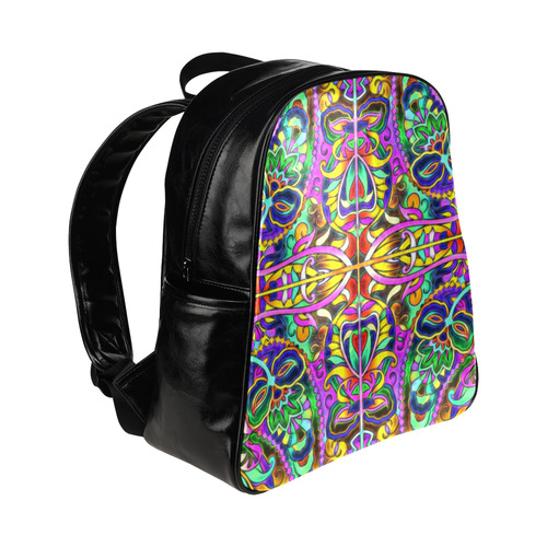 Oriental Ornaments Mosaic multicolored Multi-Pockets Backpack (Model 1636)