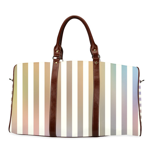 Pastel Stripes Waterproof Travel Bag/Large (Model 1639)