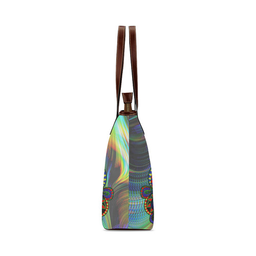 Abstract peacock drawing Shoulder Tote Bag (Model 1646)