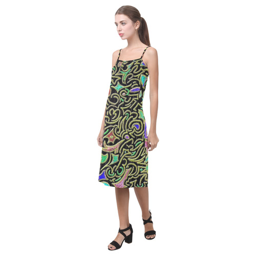 swirl retro Alcestis Slip Dress (Model D05)