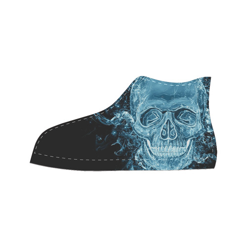 glowing skull Women's Classic High Top Canvas Shoes (Model 017)