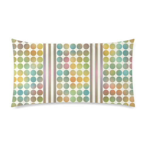 Dots and Stripes Custom Rectangle Pillow Case 20"x36" (one side)