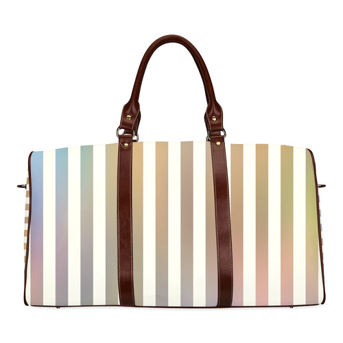 Pastel Stripes Waterproof Travel Bag/Large (Model 1639)