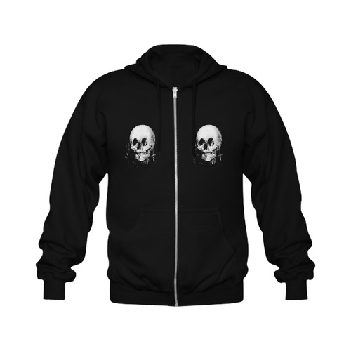 All Is Vanity Halloween Life, Death, and Existence Gildan Full Zip Hooded Sweatshirt (Model H02)