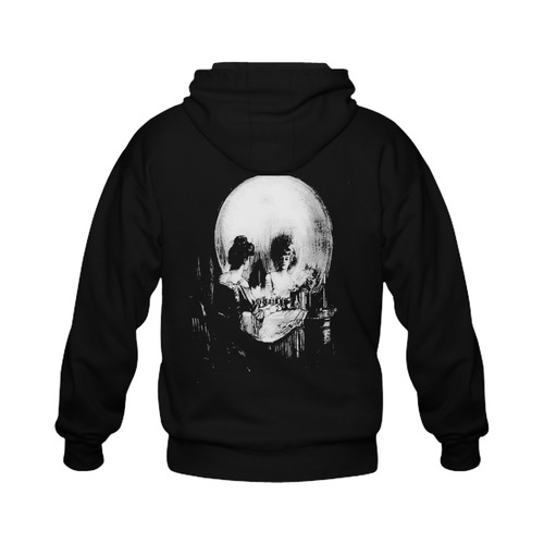 All Is Vanity Halloween Life, Death, and Existence Gildan Full Zip Hooded Sweatshirt (Model H02)