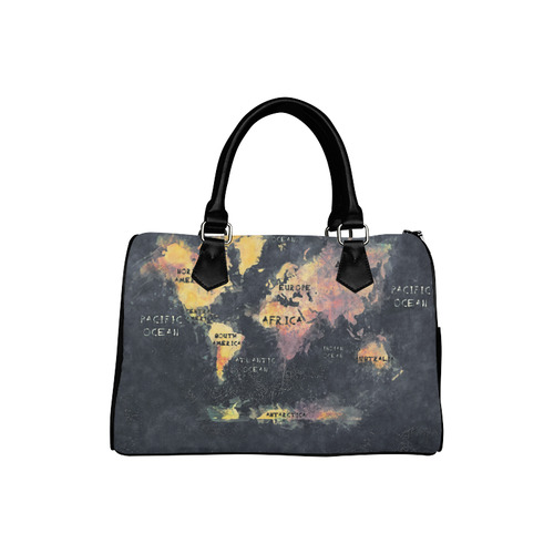 world map OCEANS and continents Boston Handbag (Model 1621)