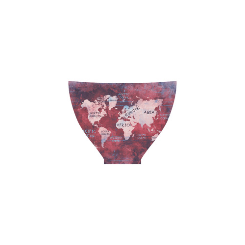 world map Custom Bikini Swimsuit