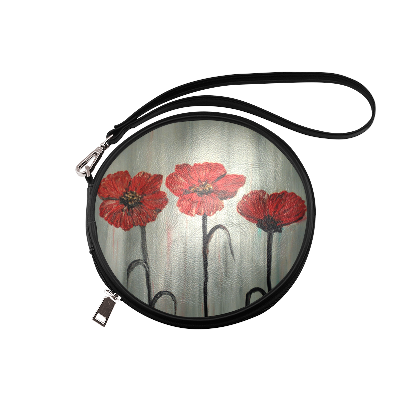 Pretty Poppy by rokinronda Round Makeup Bag (Model 1625) ID D762157