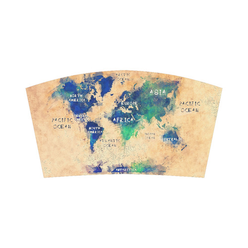 world map OCEANS and continents Bandeau Top