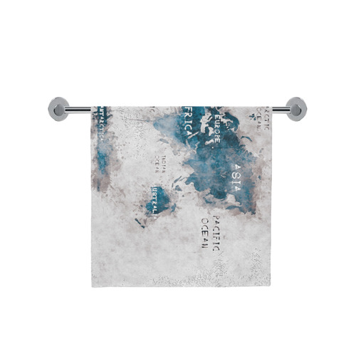 world map OCEANS and continents Bath Towel 30"x56"