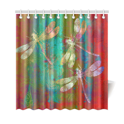 A Dragonflies Shower Curtain 69"x72"