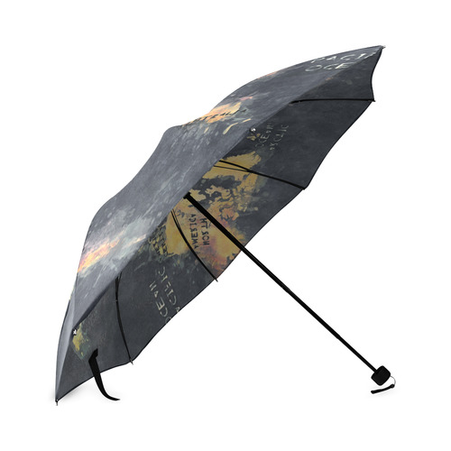 world map OCEANS and continents Foldable Umbrella (Model U01)