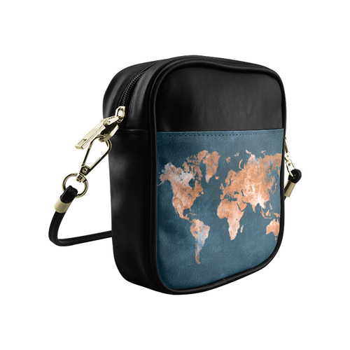 world map Sling Bag (Model 1627)