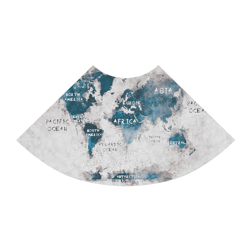 world map OCEANS and continents Atalanta Sundress (Model D04)