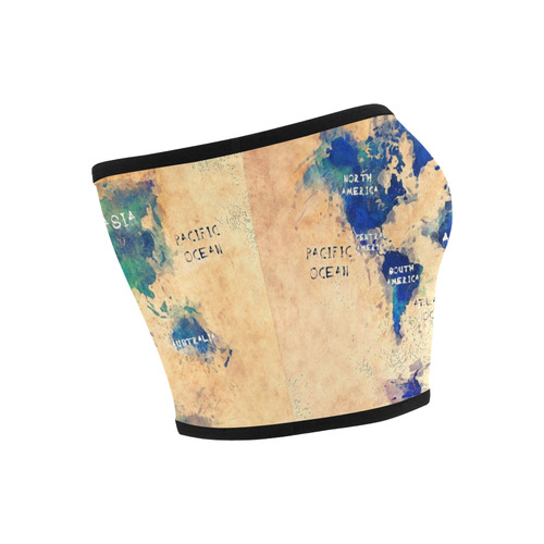 world map OCEANS and continents Bandeau Top