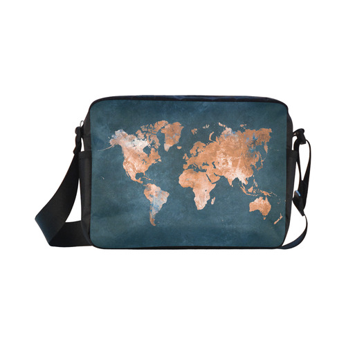 world map Classic Cross-body Nylon Bags (Model 1632)