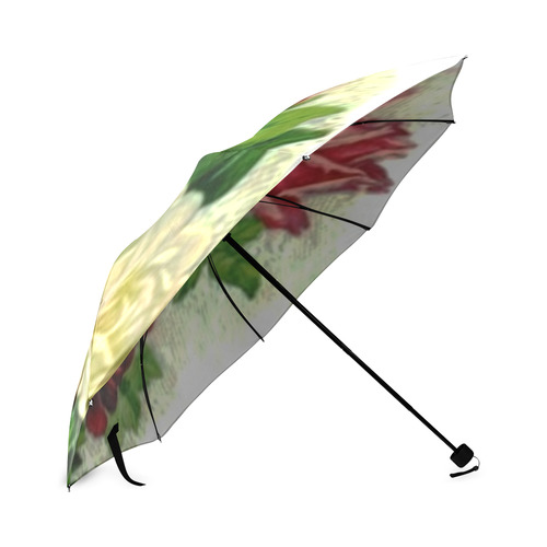 Vintage Lace and Roses Foldable Umbrella (Model U01)