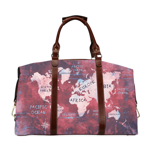 world map Classic Travel Bag (Model 1643)